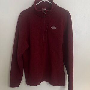 The North Face Men's Burgundy Zip-Up Sweater
